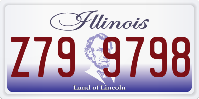 IL license plate Z799798