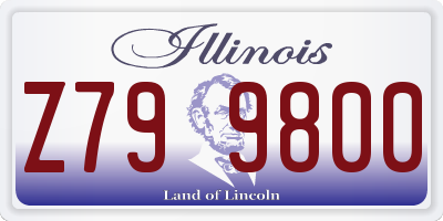IL license plate Z799800