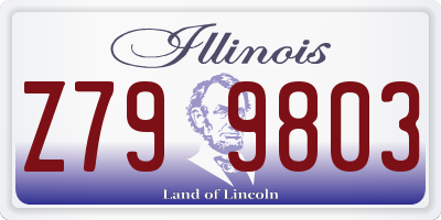 IL license plate Z799803
