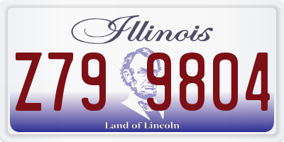 IL license plate Z799804