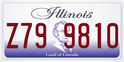 IL license plate Z799810