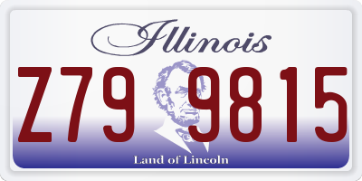 IL license plate Z799815