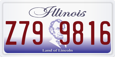 IL license plate Z799816