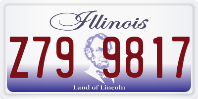 IL license plate Z799817