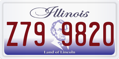 IL license plate Z799820