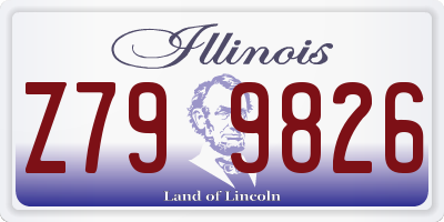 IL license plate Z799826