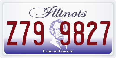 IL license plate Z799827