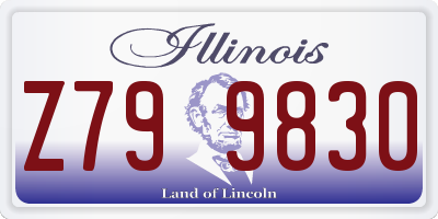 IL license plate Z799830