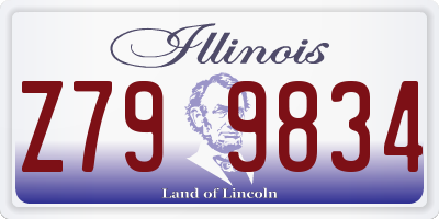 IL license plate Z799834