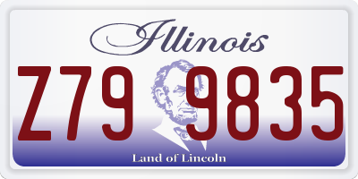IL license plate Z799835