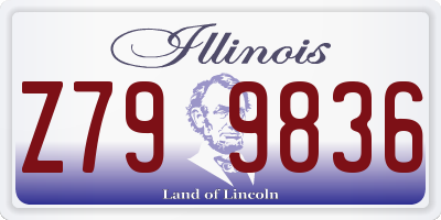 IL license plate Z799836