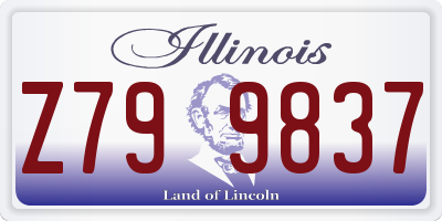 IL license plate Z799837