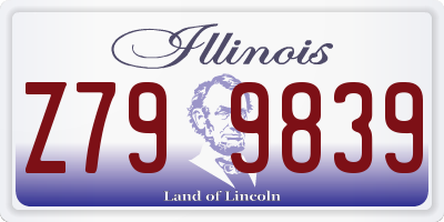 IL license plate Z799839
