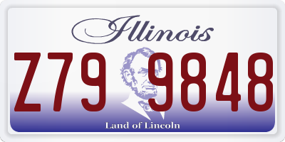IL license plate Z799848