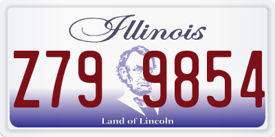 IL license plate Z799854