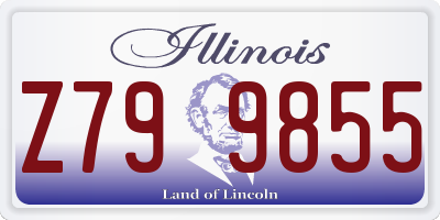 IL license plate Z799855