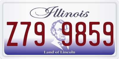 IL license plate Z799859