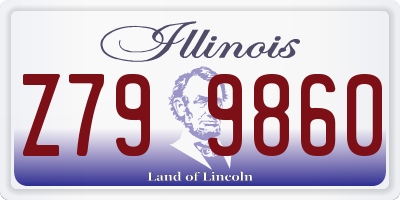 IL license plate Z799860