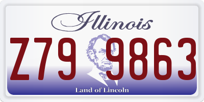 IL license plate Z799863