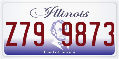 IL license plate Z799873