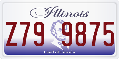 IL license plate Z799875