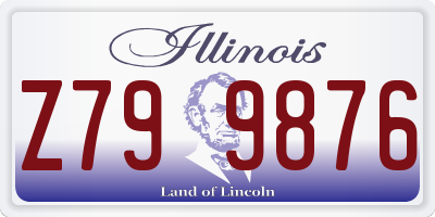 IL license plate Z799876