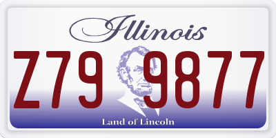 IL license plate Z799877