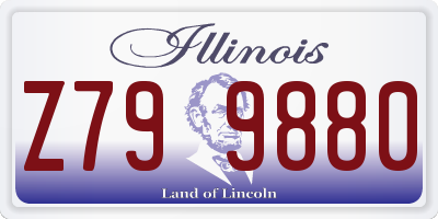 IL license plate Z799880