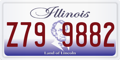 IL license plate Z799882