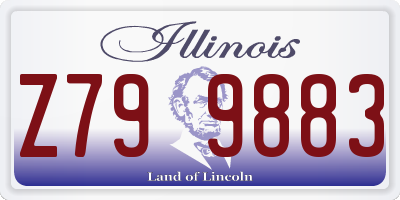 IL license plate Z799883