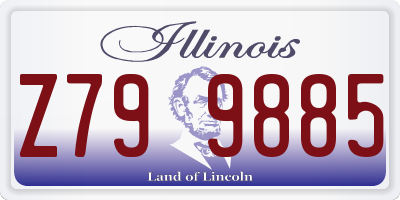 IL license plate Z799885