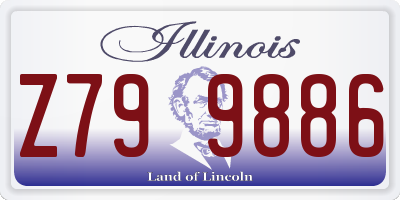 IL license plate Z799886