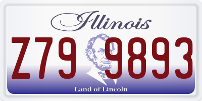 IL license plate Z799893