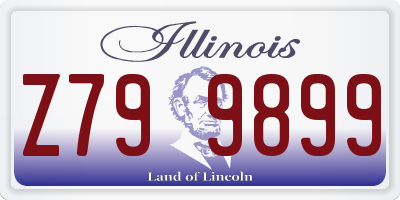 IL license plate Z799899