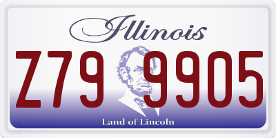 IL license plate Z799905