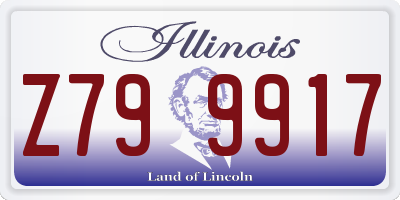 IL license plate Z799917