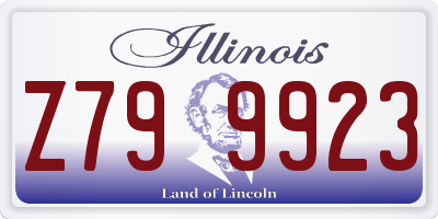 IL license plate Z799923