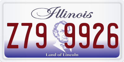 IL license plate Z799926