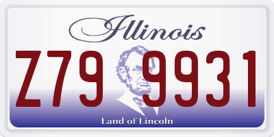IL license plate Z799931