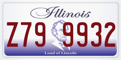 IL license plate Z799932