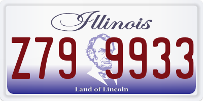 IL license plate Z799933