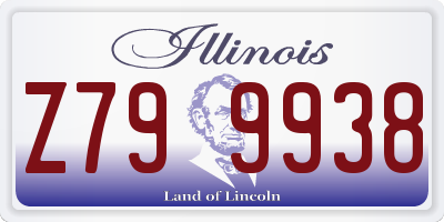 IL license plate Z799938