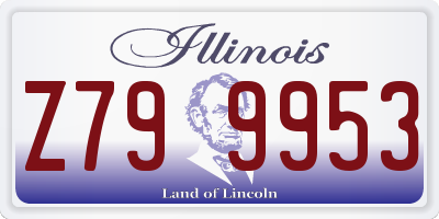 IL license plate Z799953