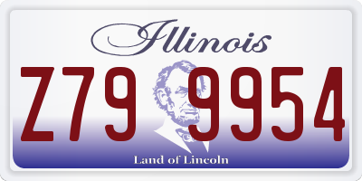 IL license plate Z799954