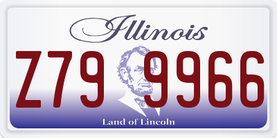 IL license plate Z799966