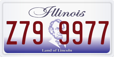 IL license plate Z799977