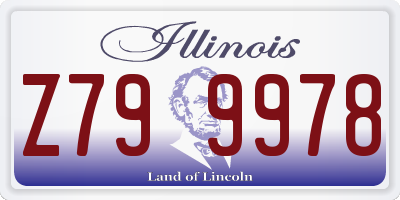 IL license plate Z799978