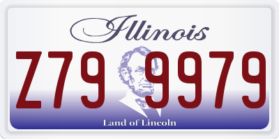 IL license plate Z799979
