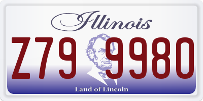 IL license plate Z799980