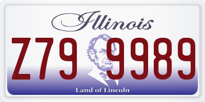 IL license plate Z799989